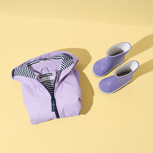 Kids Purple Raincoat and Wellie Bundle