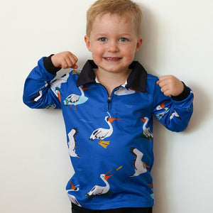 Boys UV 50 Fishing Shirt with pelicans