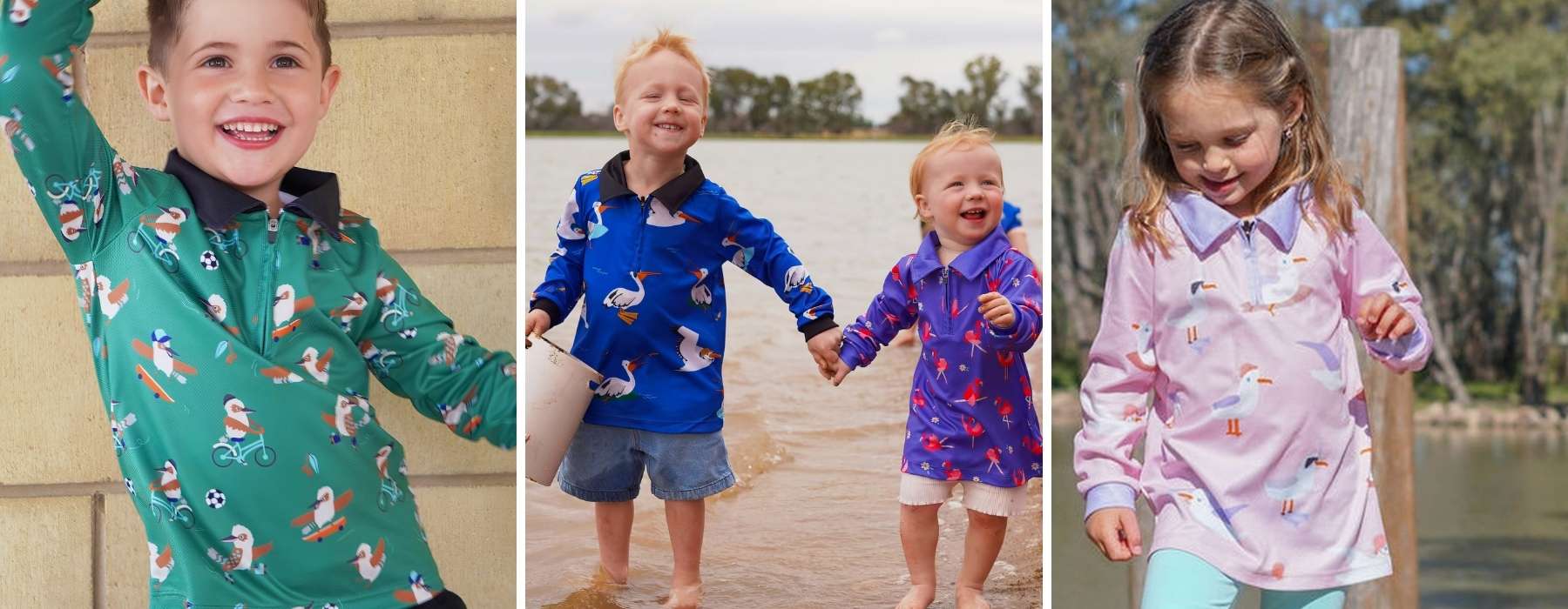 Sun Safe Long Sleeve Shirt for Kids with UV Protection