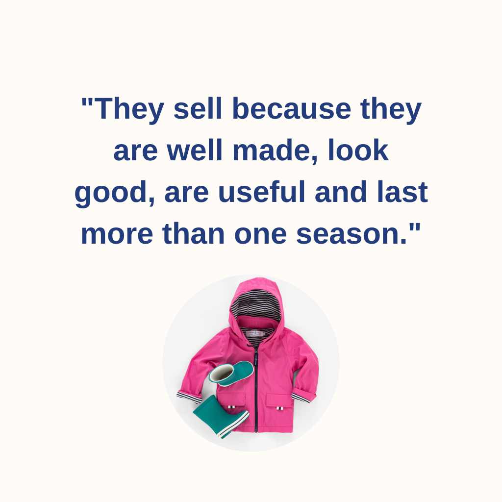 Wholesale account for Quality Kids Rainwear 