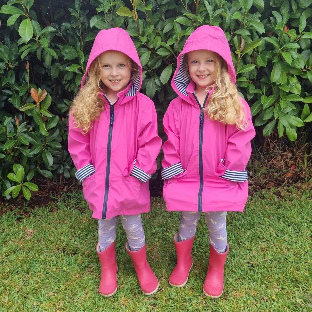 Pink raincoats for girls