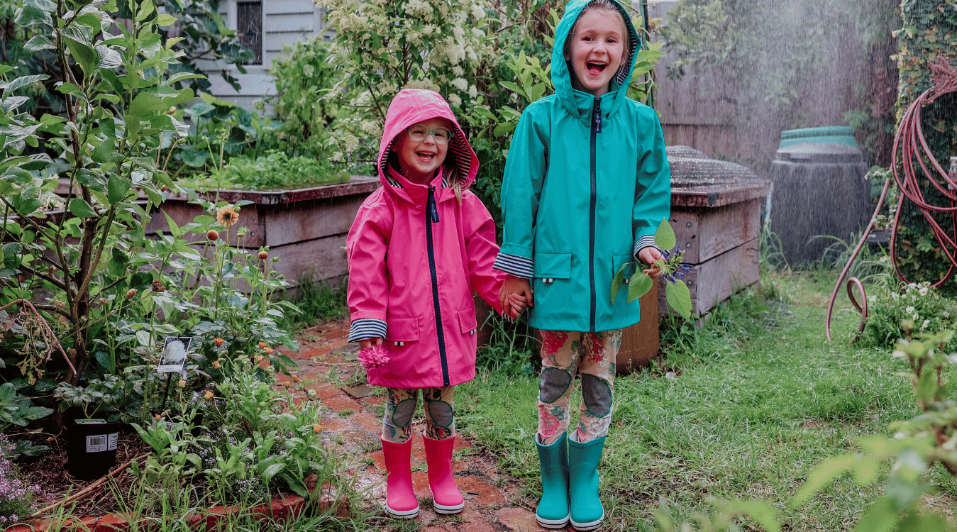 Kids rain 2025 boots and jacket