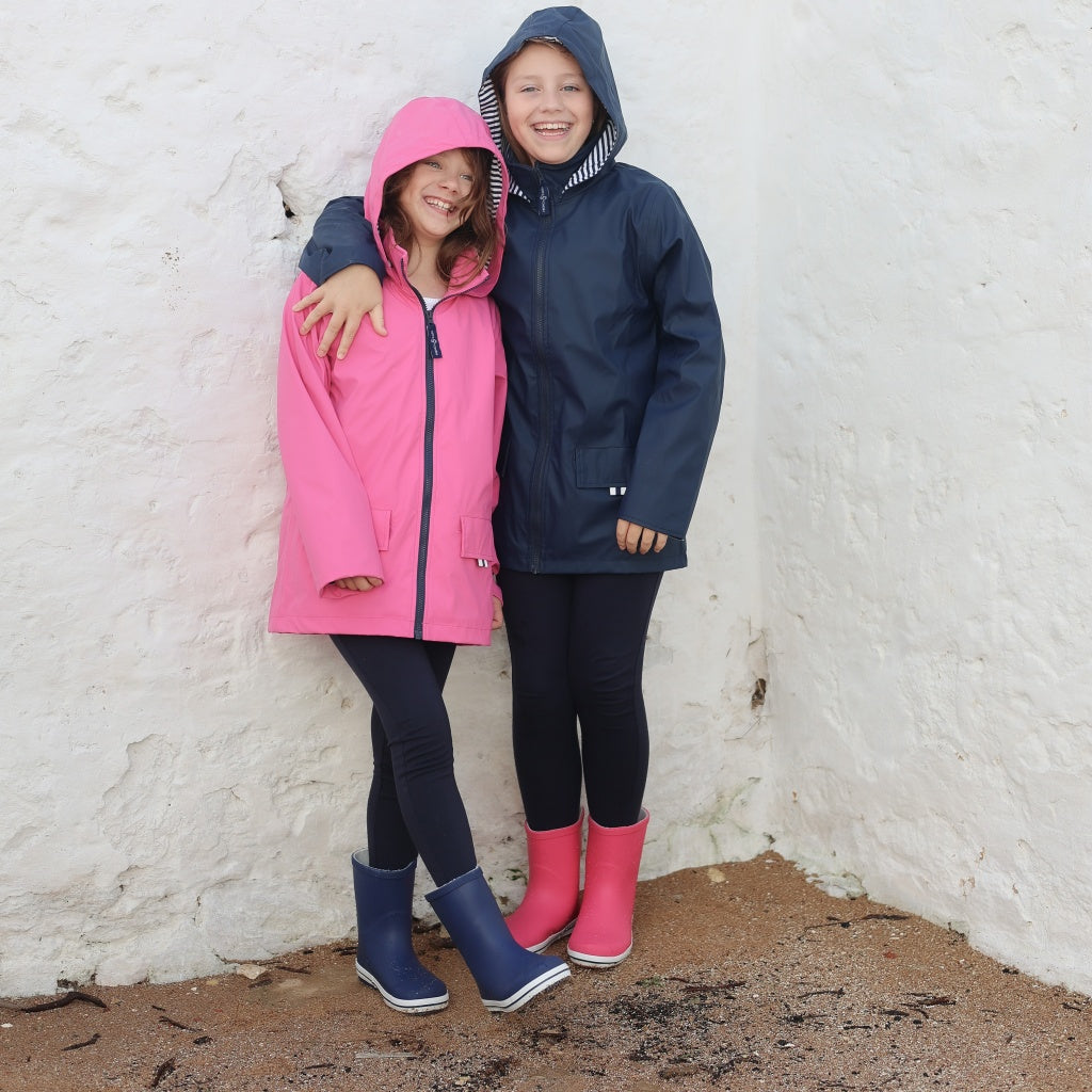 Pink Zip Raincoat for Girls 