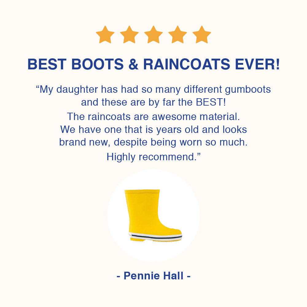 Kids raincoats and kids gumboots review