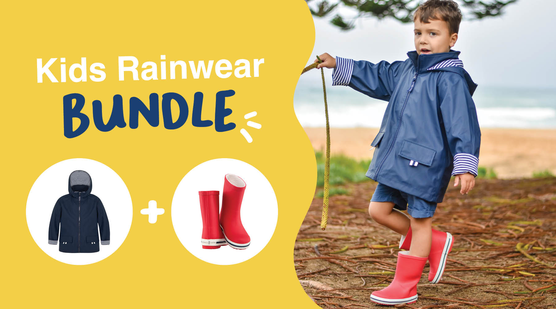 Kids raincoats and gumboots bundles
