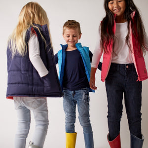 Children reversible zip vest