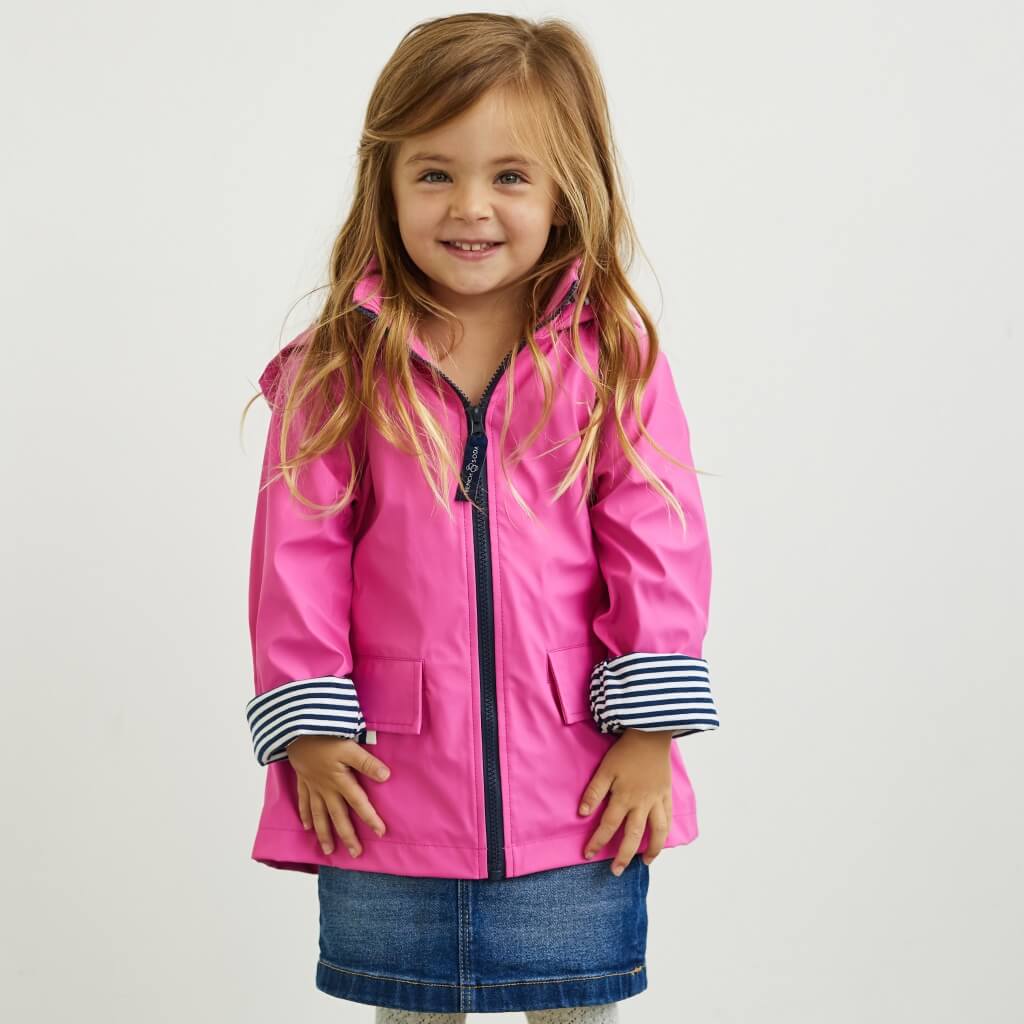 Girls Pink Raincoat with Lining 