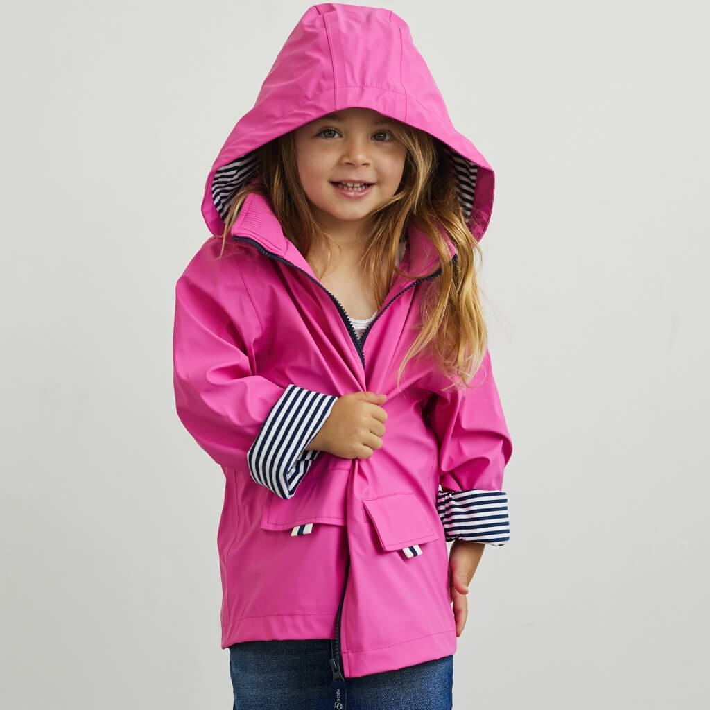 Girls Pink Raincoat with Lining 