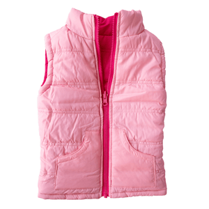 Pink reversible zip vest