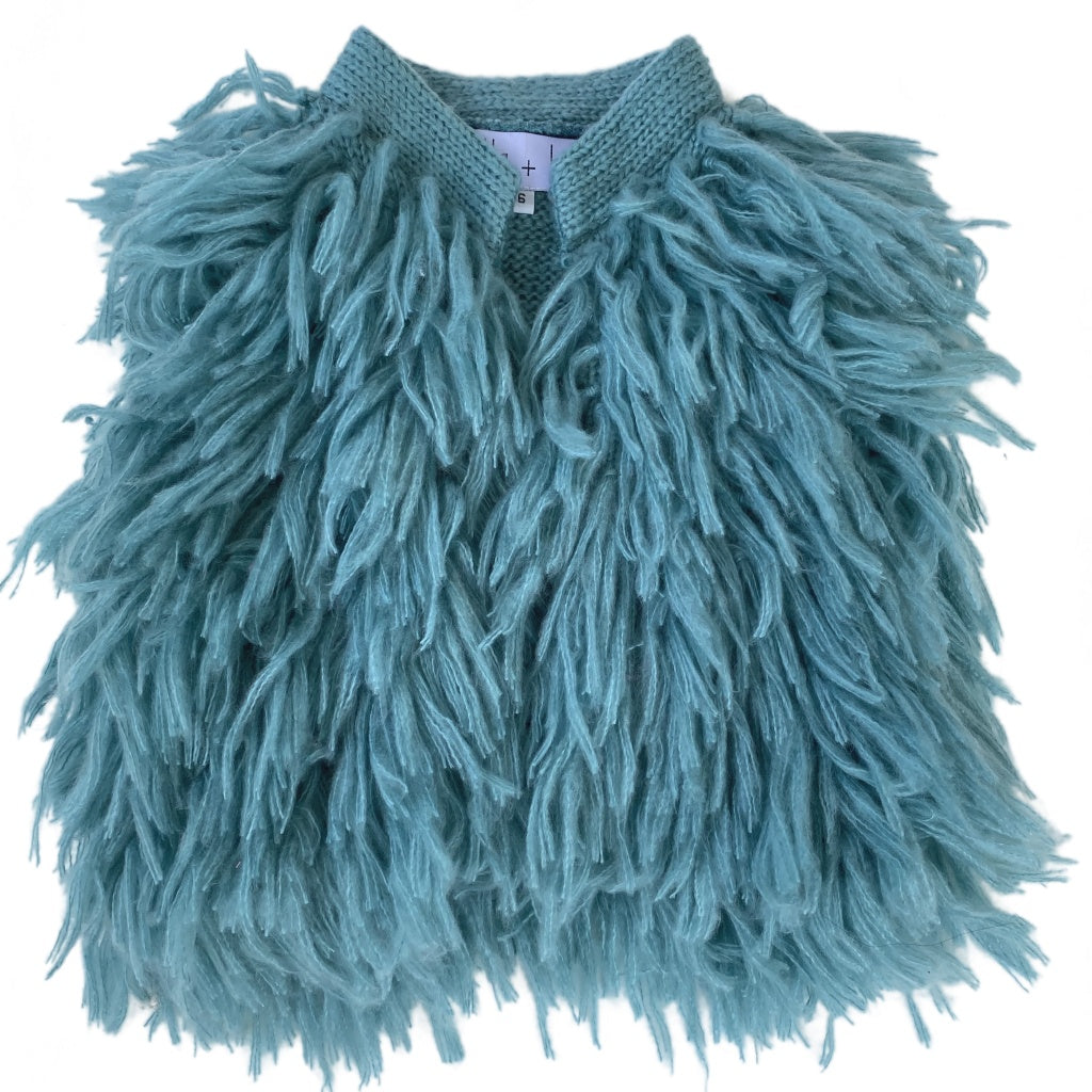 Shaggy Vest for Girls | Bella + Lace Winter Fashion - French Soda