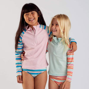 Girls Long Sleeve Rashie Set, Kids Swimwear